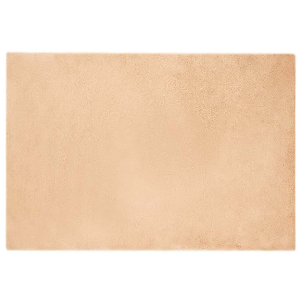 Fusk-kaninpälsmatta Taupe 120 x 170 cm Polyester