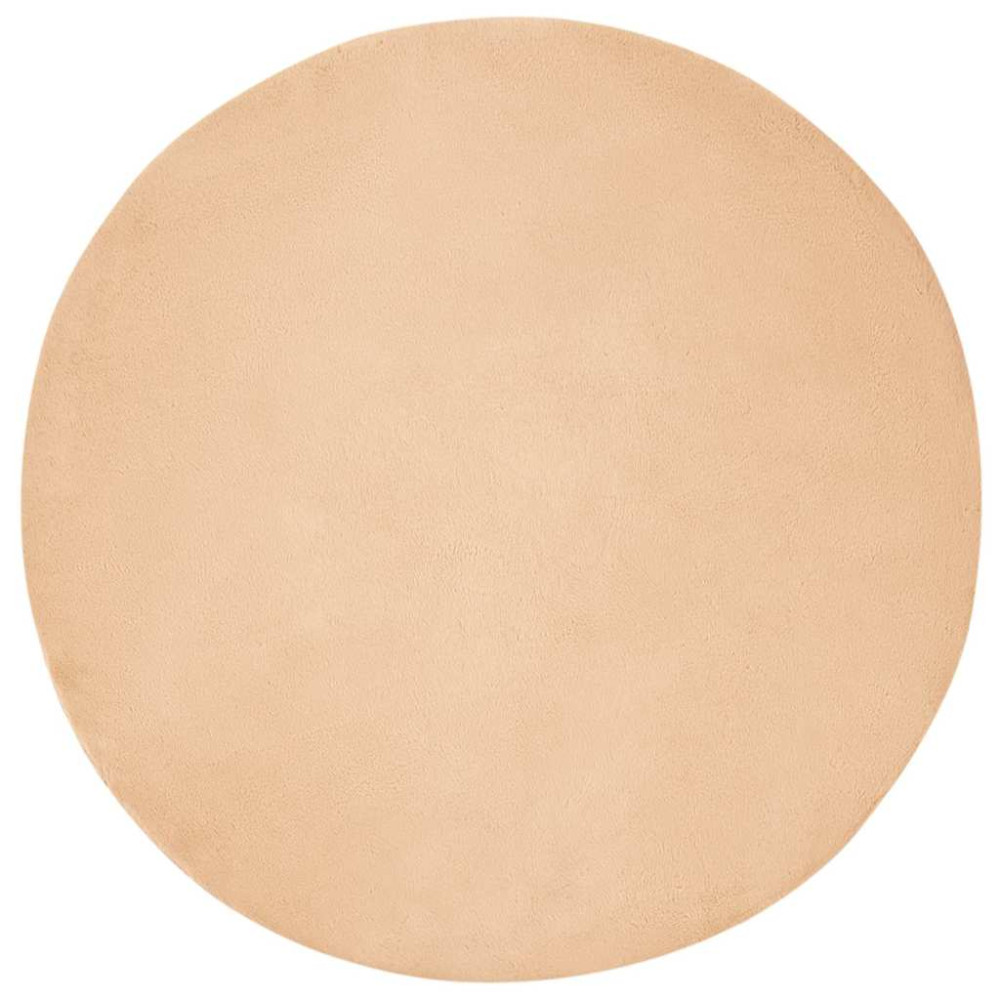 Fusk-kaninpälsmatta Taupe Ø 160 cm Polyester