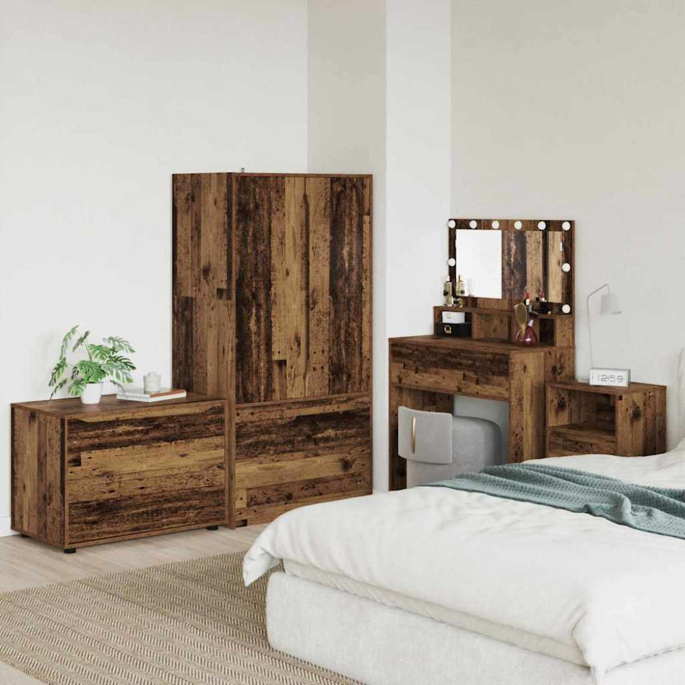 Förvaringsskåp Gammalt trä 80 x 48 x 57 cm Konstruerat trä