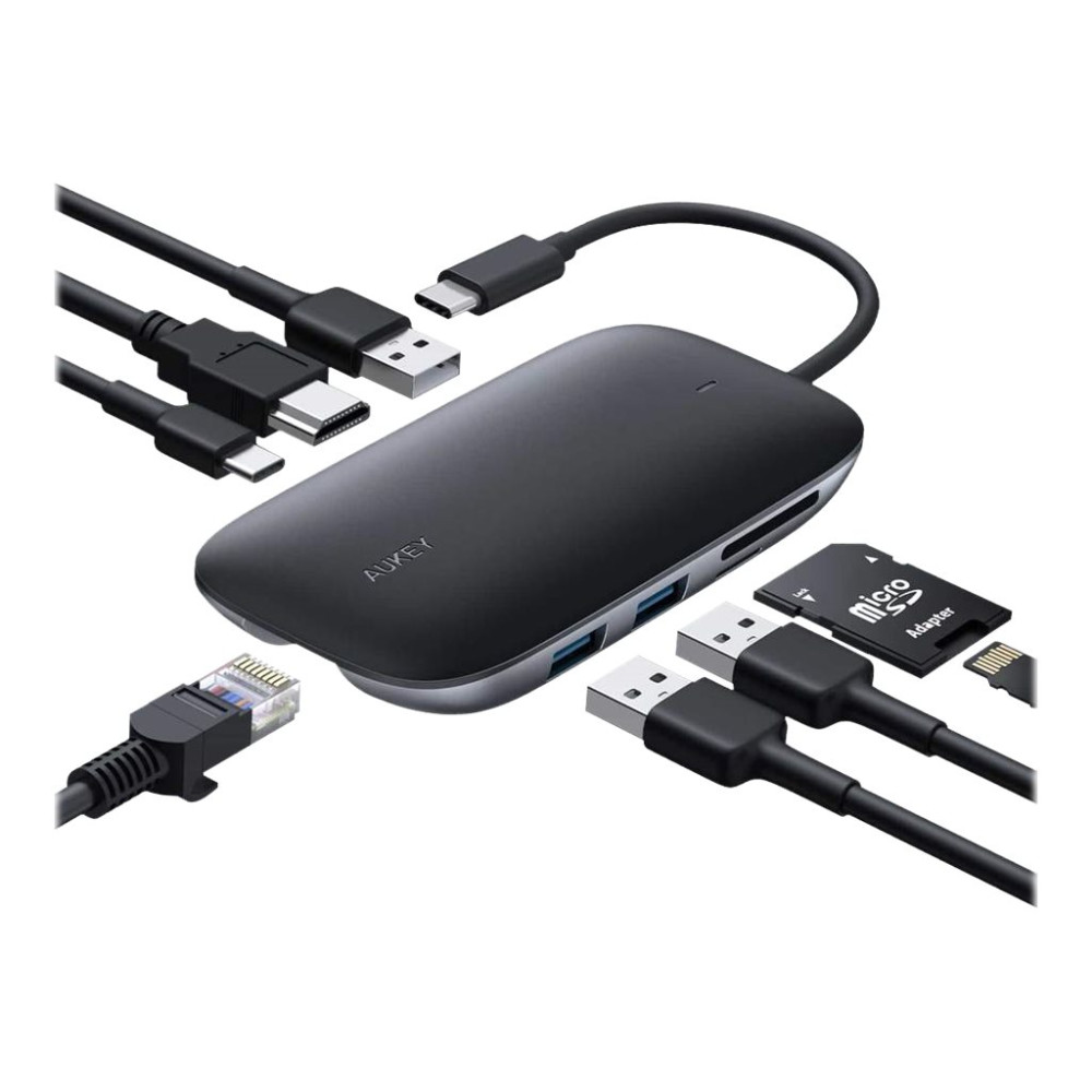 Aukey Unity Link PD III - dockningsstation - USB-C - HDMI - 1GbE
