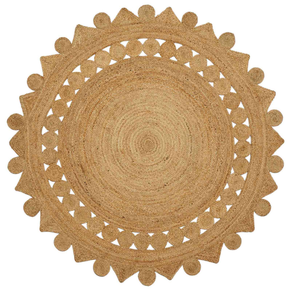 Matta Brun Ø 180 cm Jute