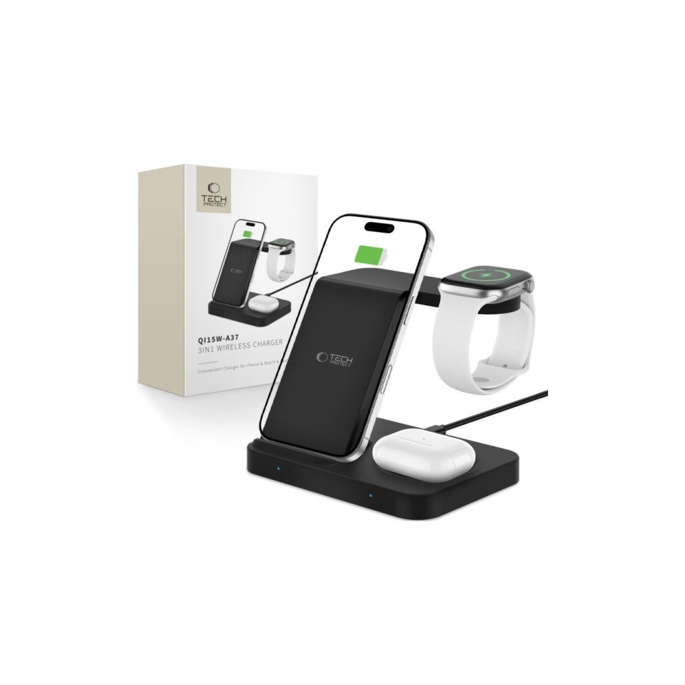 TECH-PROTECT QI15W-A37 3IN1 WIRELESS CHARGER FOR ANDROID & A...