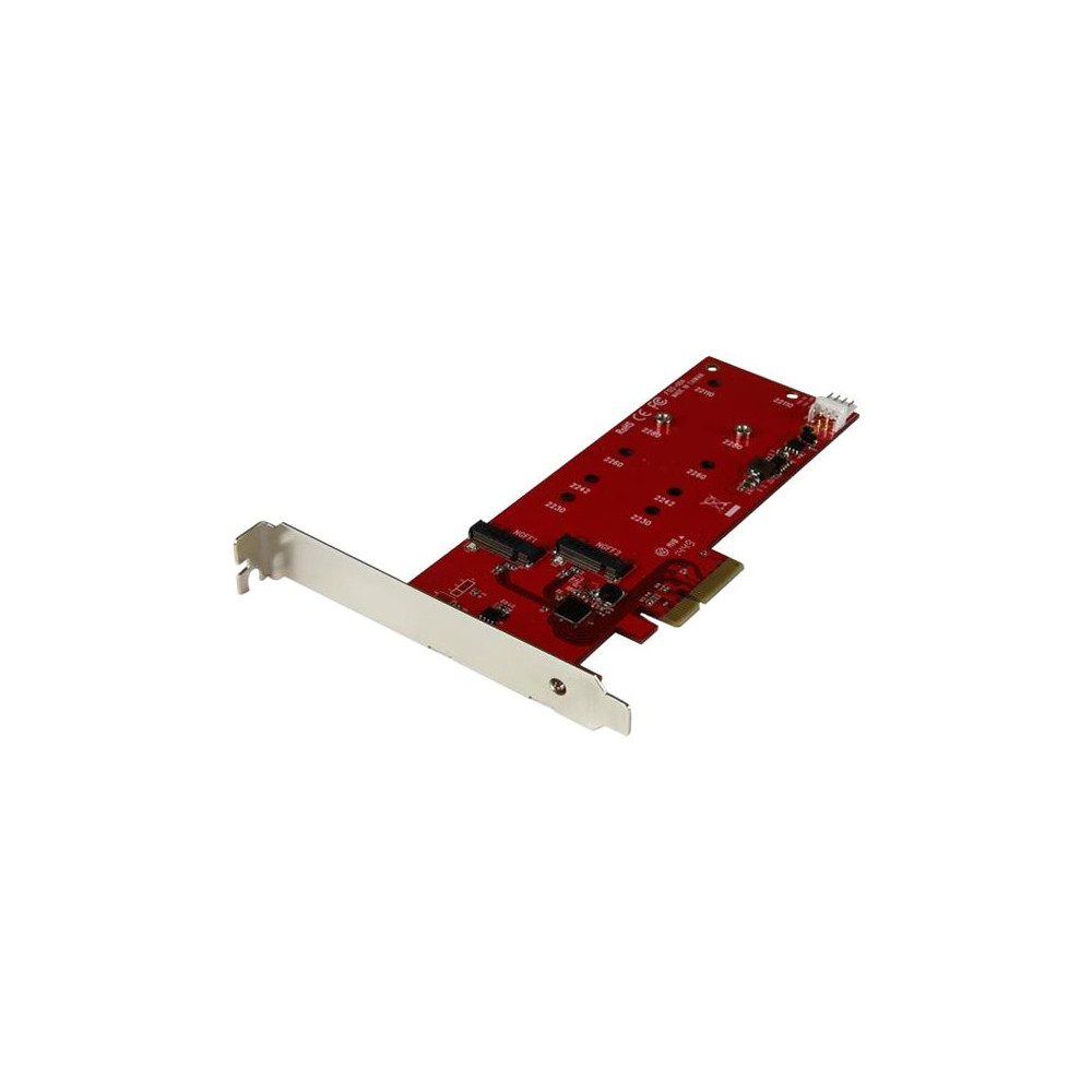 StarTech.com 2x M.2 SATA SSD Controller Card - PCIe - PCI Express M.2 SATA III Controller - NGFF Card Adapter (PEX2M2) -...