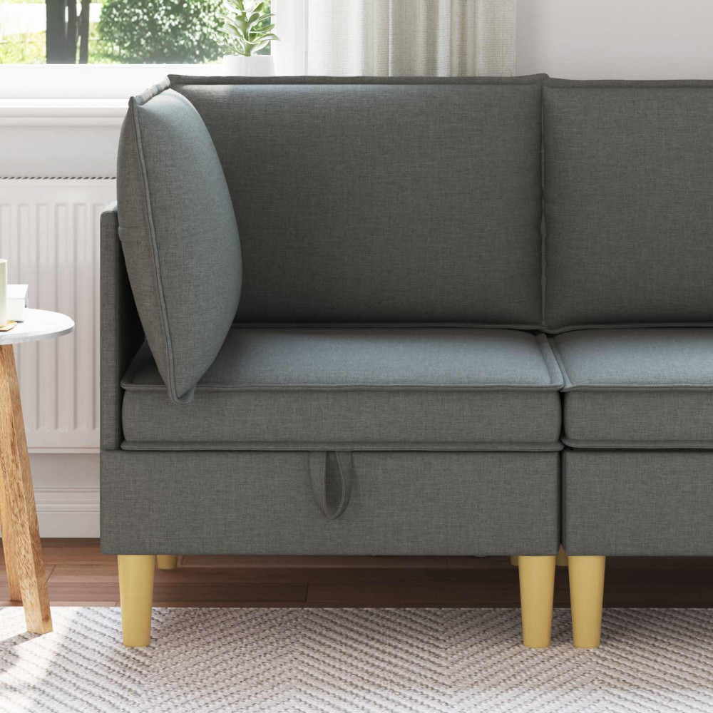 Förvaringspall Mörkgrå