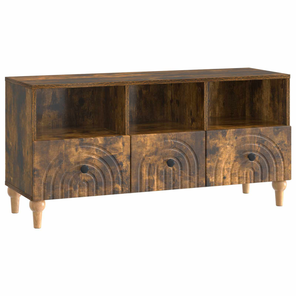 TV-skåp Rökt Ek 102 x 34,5 x 50 cm Konstruerat trä