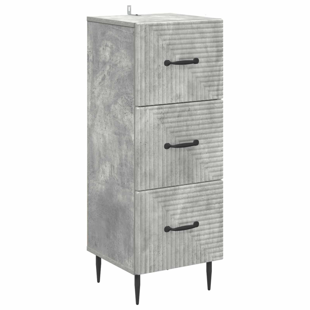 Lådans skåp Betonggrå 33 x 34,5 x 89,5 cm Konstruerat trä