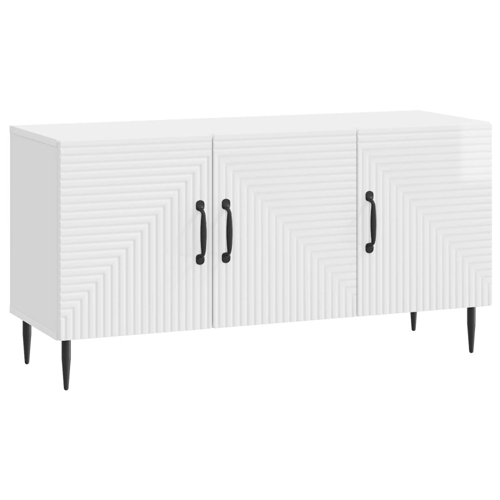 TV-skåp Vit högglans 99 x 34,5 x 50 cm Konstruerat trä