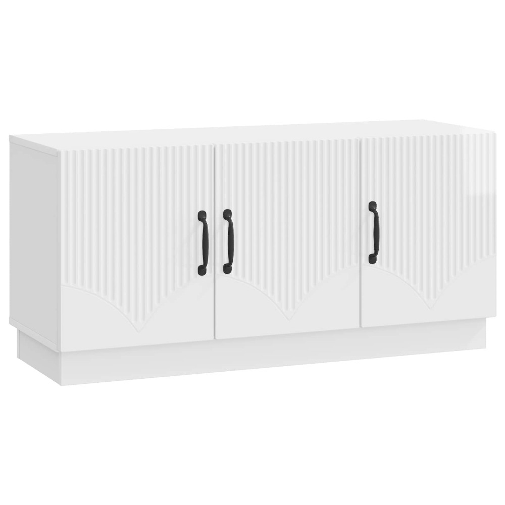 TV-skåp Vit högglans 99 x 34,5 x 47 cm Konstruerat trä