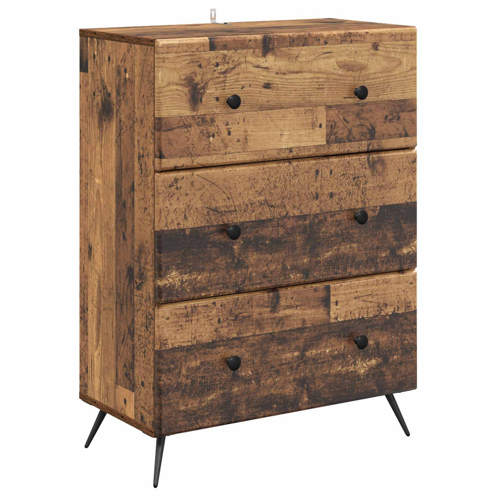 Lådans skåp Gammalt trä 66 x 34,5 x 90 cm Konstruerat trä