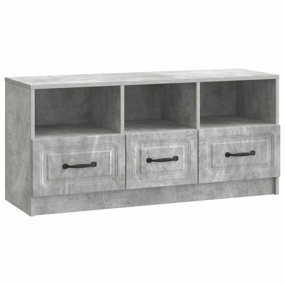 TV-skåp med låda Betonggrå 102 x 34,5 x 47 cm Konstruerat trä