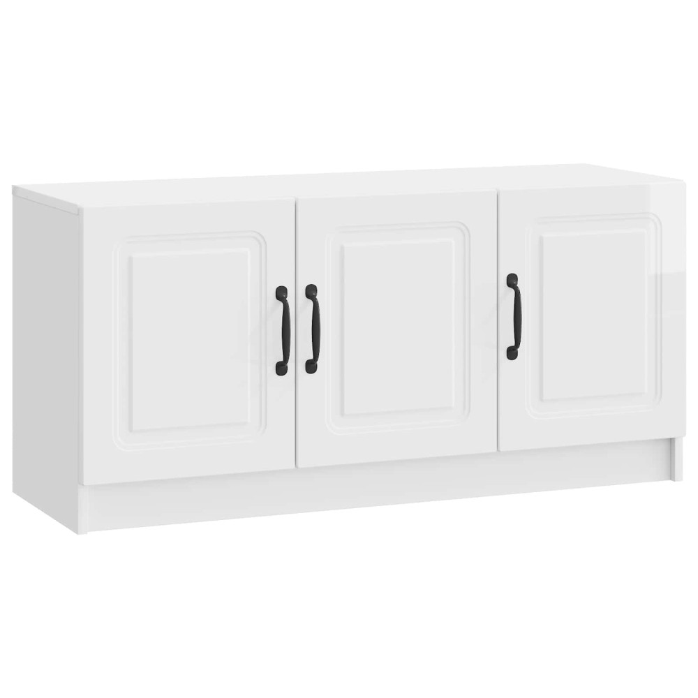 TV-skåp Vit högglans 99 x 34,5 x 47 cm Konstruerat trä