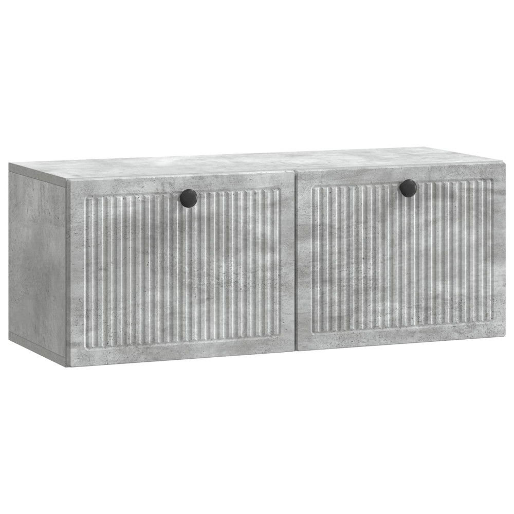 Väggmonterad TV-bänk Väggmonterad Betonggrå 78,5 x 31 x 30 cm