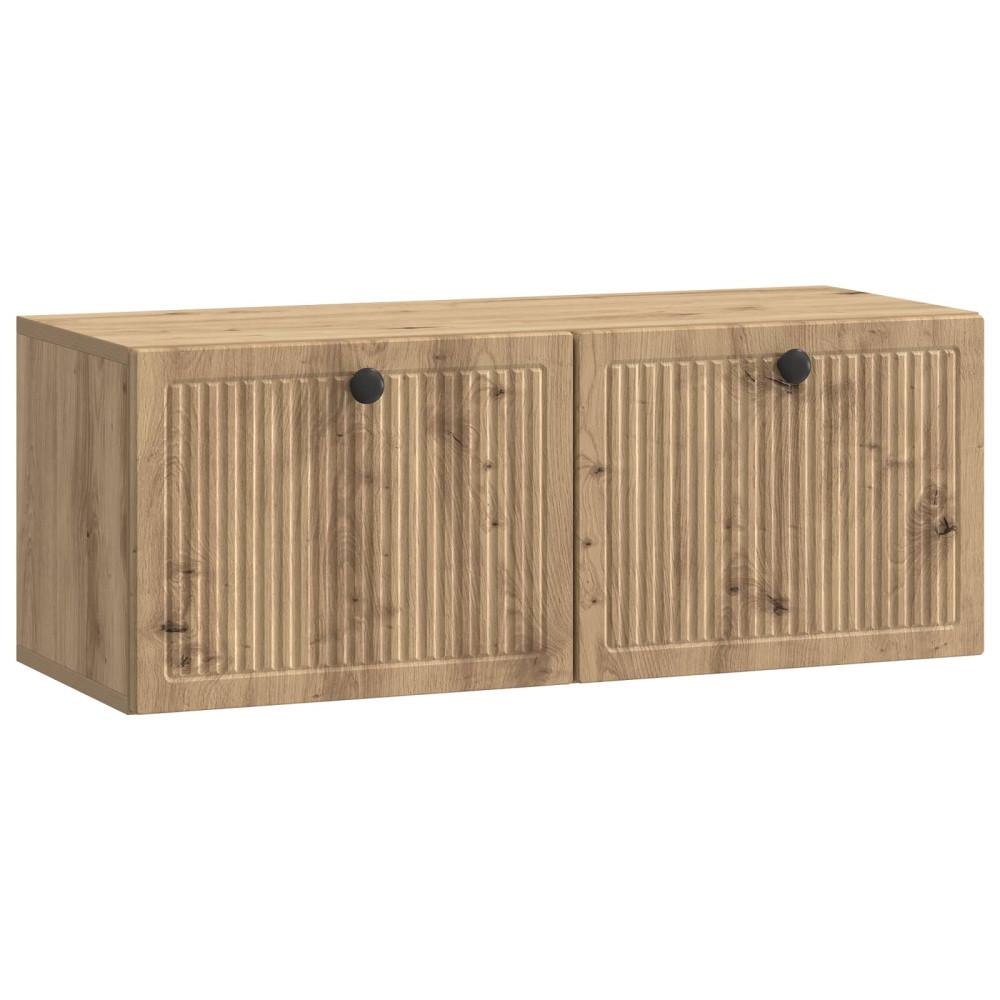 Väggmonterad TV-bänk Väggmonterad Artisan-ek 78,5 x 31 x 30 cm