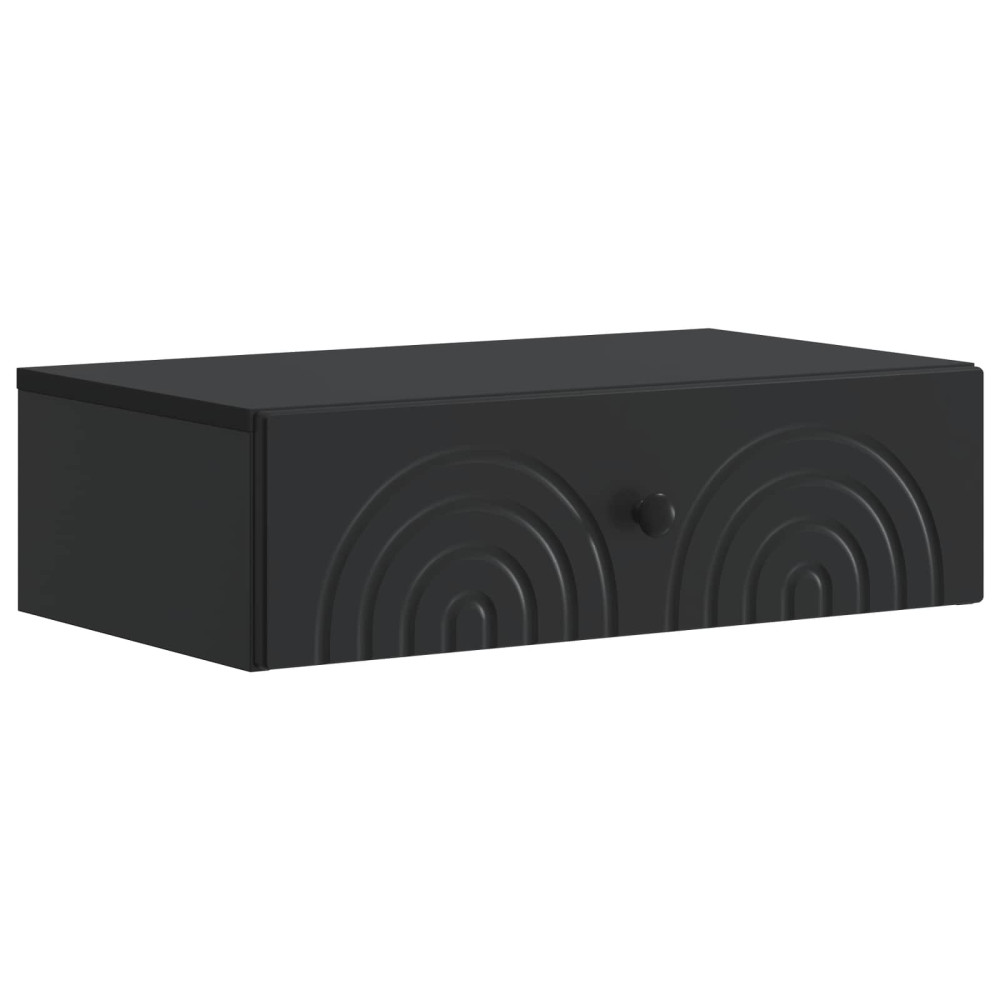Väggmonterad sidobord Svart 59 x 34,5 x 17 cm Konstruerat trä