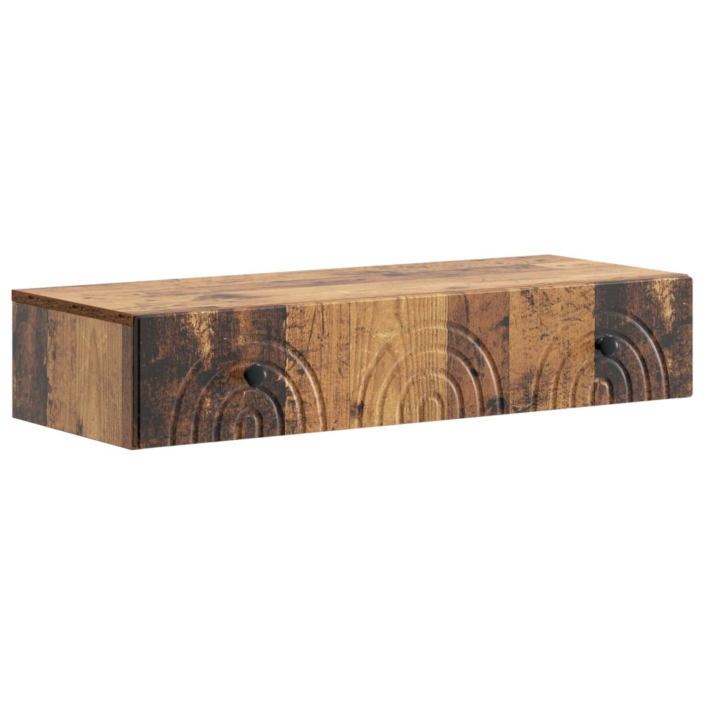 Väggmonterad sidobord Gammalt trä 87,5 x 34,5 x 17 cm