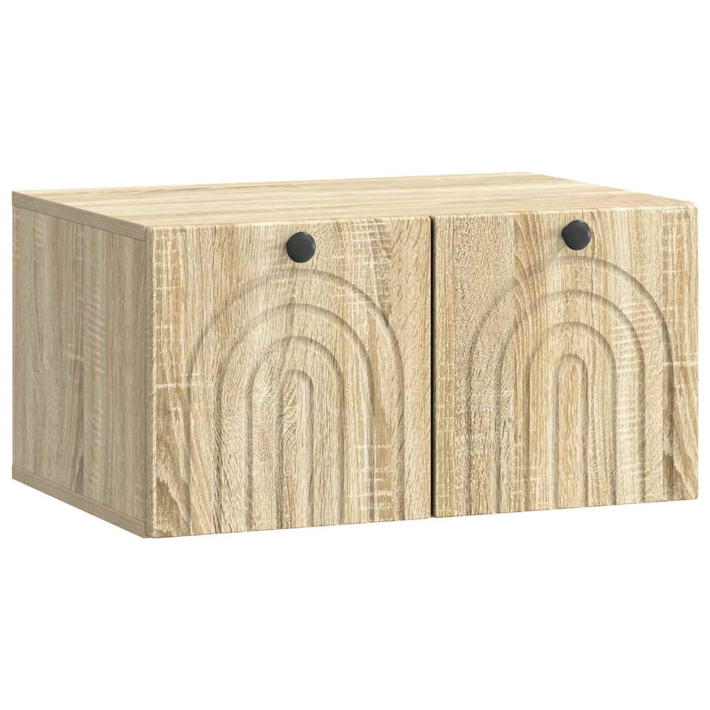 Väggmonterad TV-bänk Väggmonterad Sonoma-ek 59,5 x 41 x 30 cm