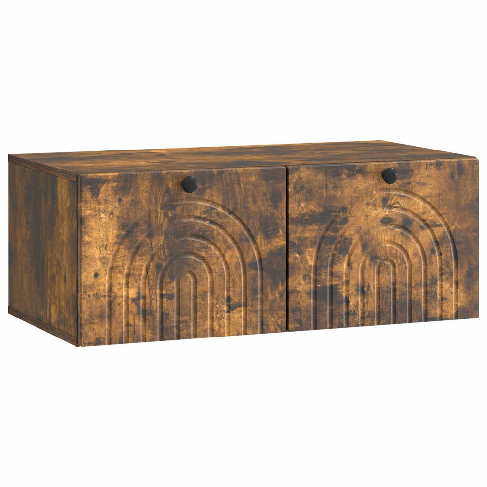 Väggmonterad TV-bänk Rökt ek 78,5 x 41 x 30 cm Konstruerat trä