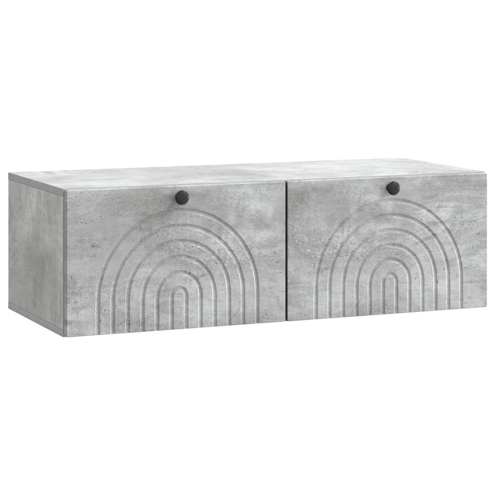Väggmonterad TV-bänk Betonggrå 99 x 41 x 30 cm Konstruerat trä