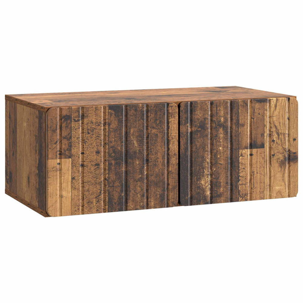 Väggmonterad TV-bänk Väggmonterad Gammalt trä 78,5 x 41 x 30 cm