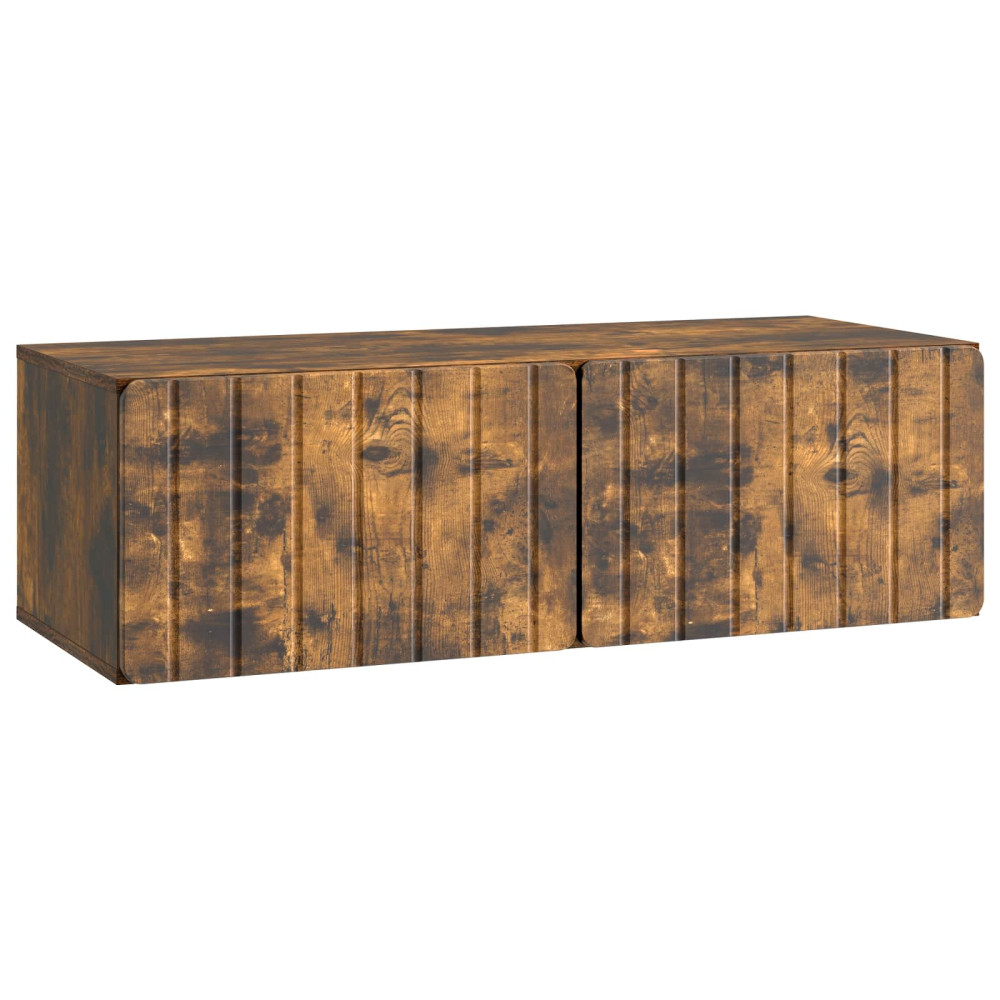 Väggmonterad TV-bänk Rökt ek 98 x 41 x 30 cm Konstruerat trä