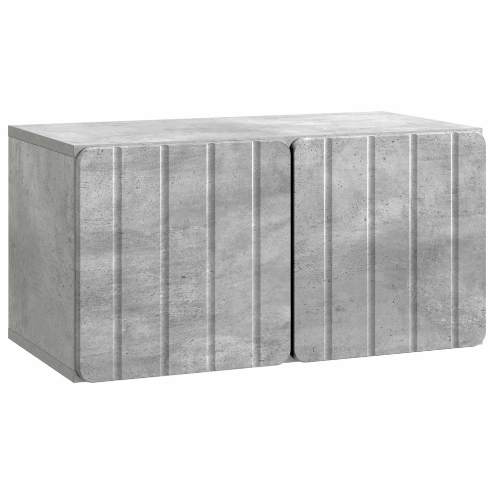 Väggmonterad TV-bänk Väggmonterad Betonggrå 59,5 x 31 x 30 cm