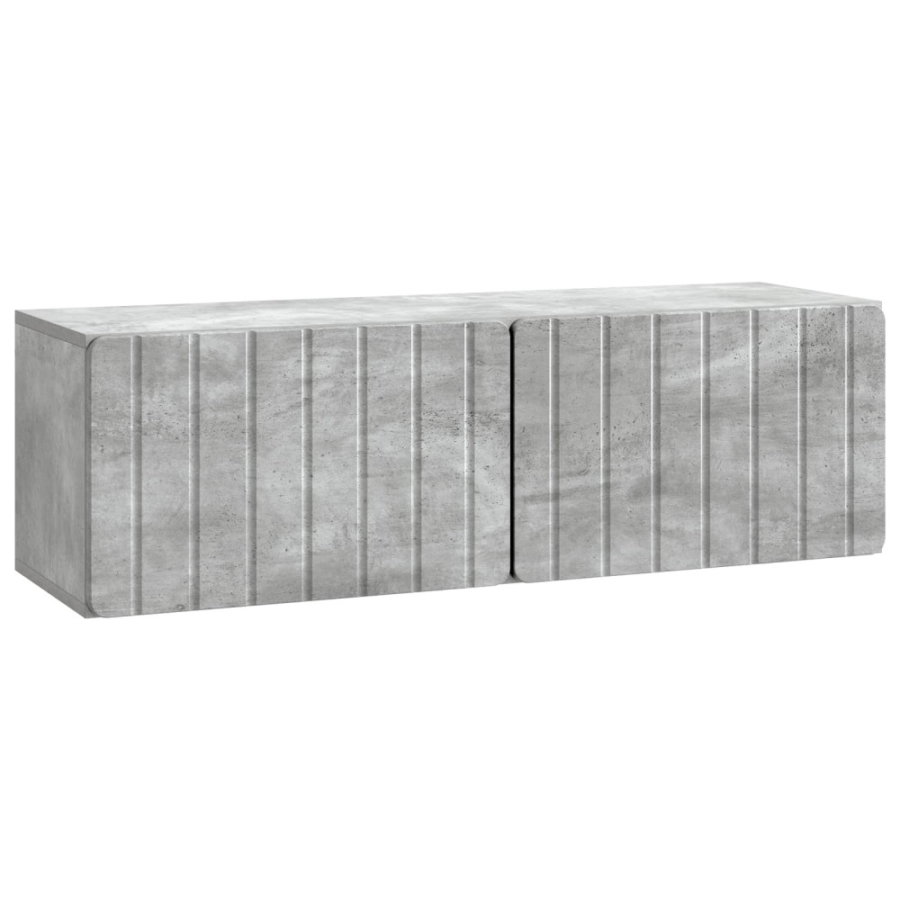 Väggmonterad TV-bänk Betonggrå 98 x 31 x 30 cm Konstruerat trä