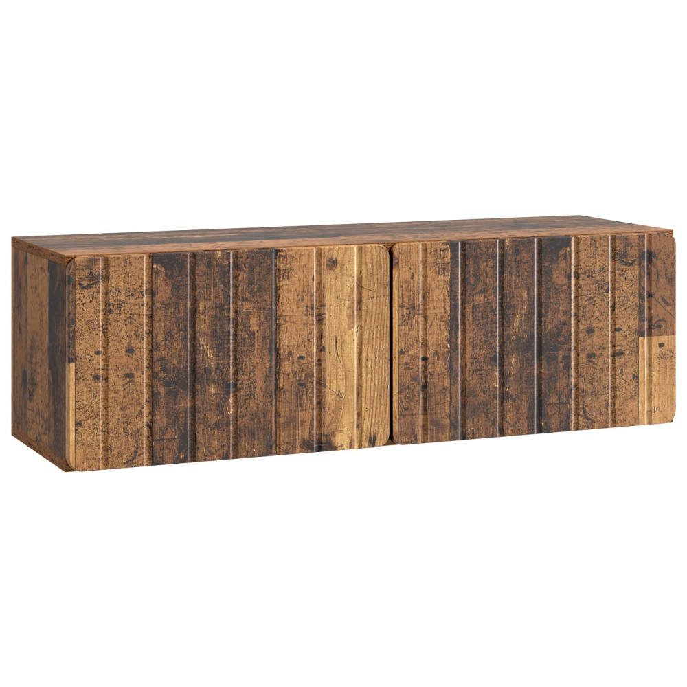 Väggmonterad TV-bänk Väggmonterad Gammalt trä 98 x 31 x 30 cm
