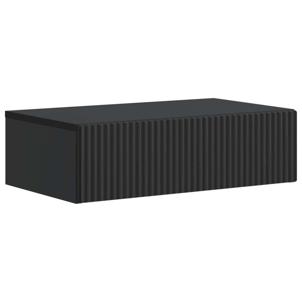Väggmonterad sidobord Svart 59 x 34,5 x 17 cm Konstruerat trä