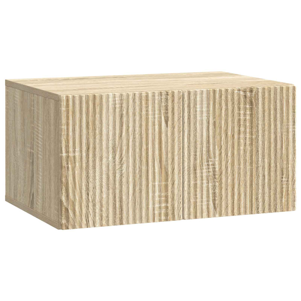 Väggmonterad TV-bänk Väggmonterad Sonoma-ek 59,5 x 41 x 30 cm