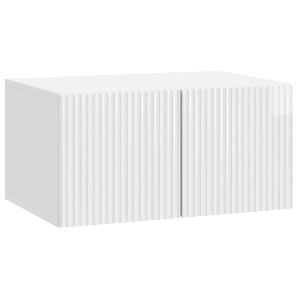 Väggmonterad TV-bänk Vit högglans 59,5 x 41 x 30 cm