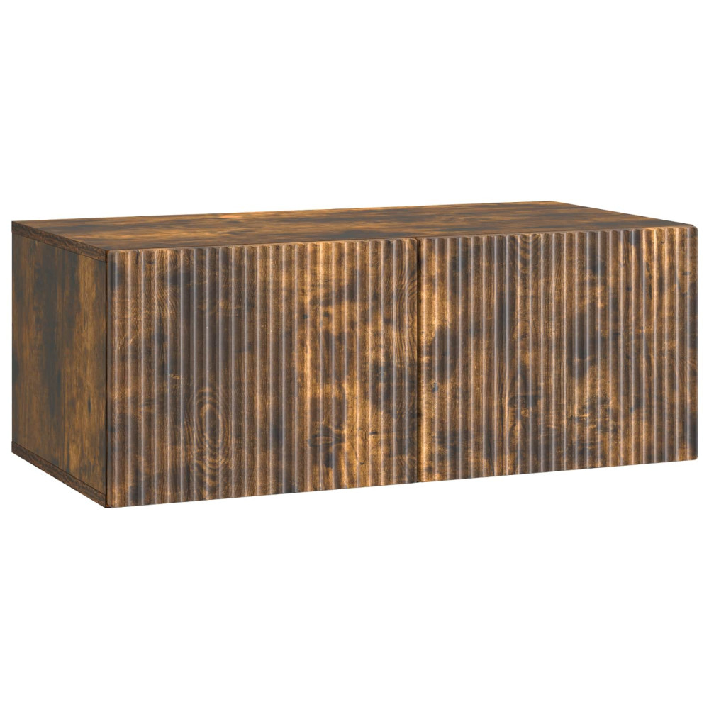 Väggmonterad TV-bänk Rökt ek 78,5 x 41 x 30 cm Konstruerat trä