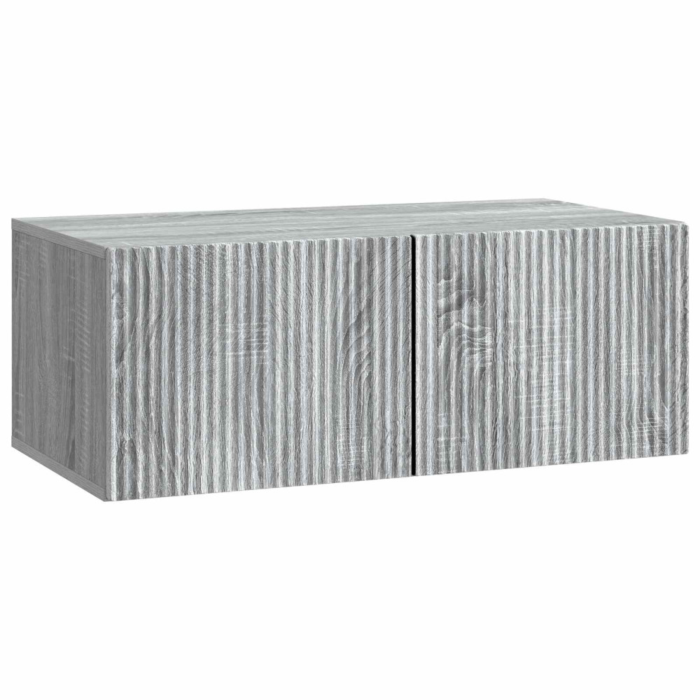 Väggmonterad TV-bänk Grå sonoma-ek 78,5 x 41 x 30 cm