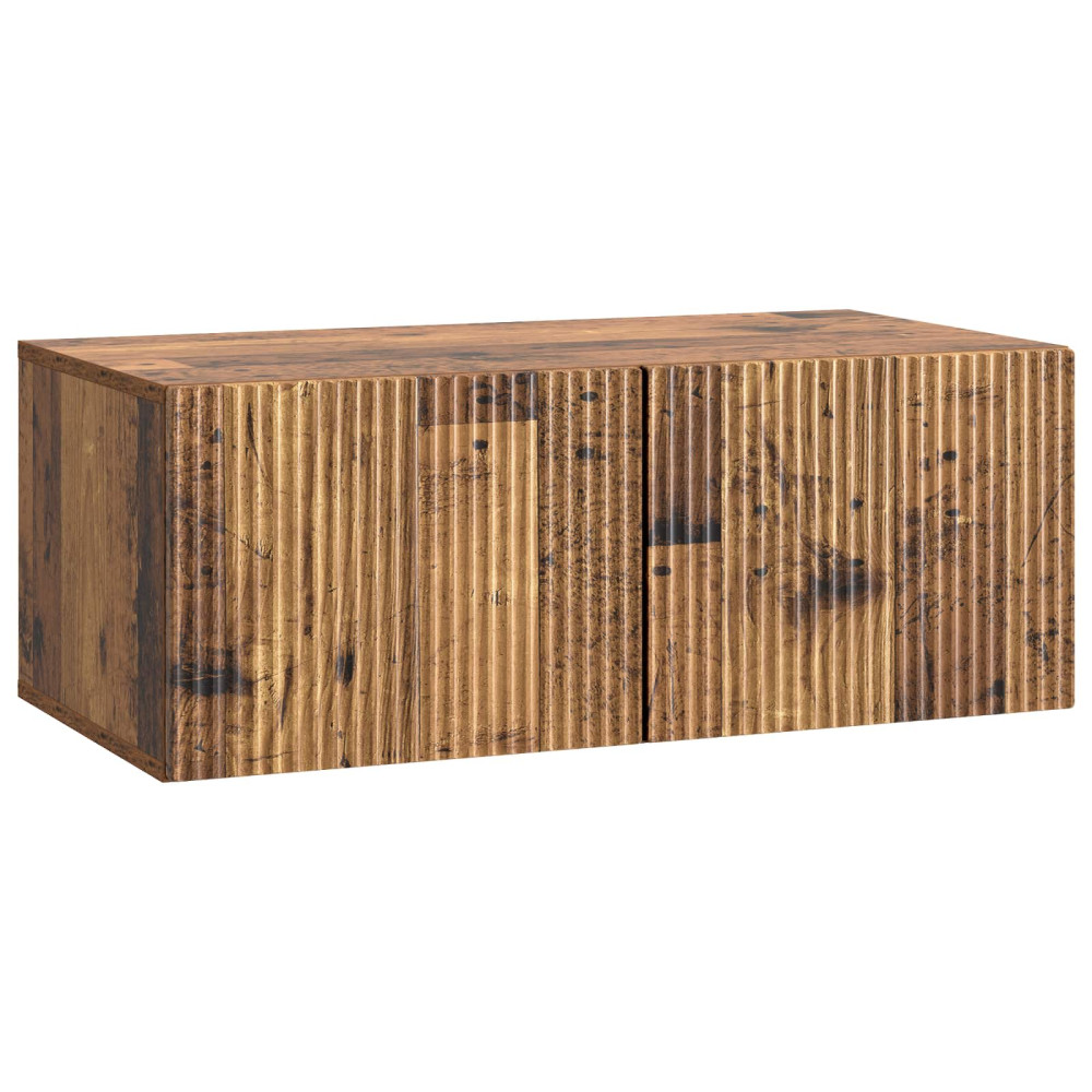 Väggmonterad TV-bänk Väggmonterad Gammalt trä 78,5 x 41 x 30 cm