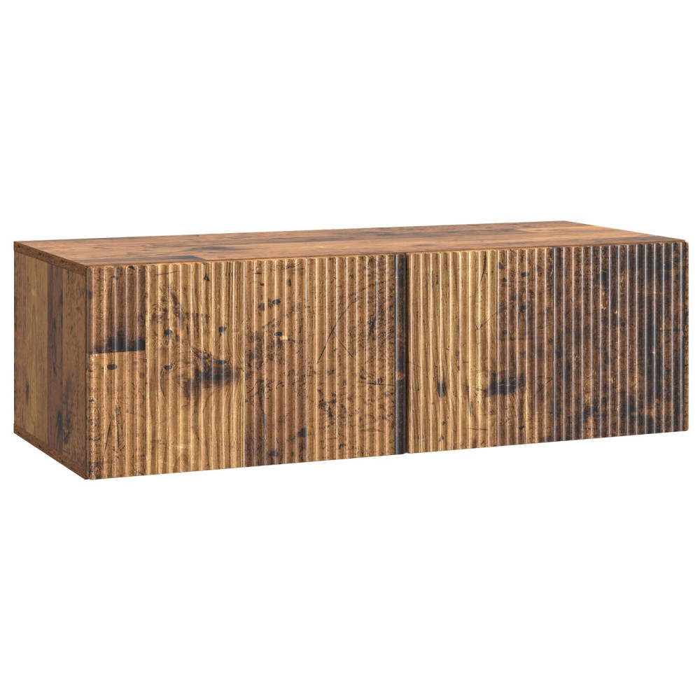 Väggmonterad TV-bänk Väggmonterad Gammalt trä 98 x 41 x 30 cm