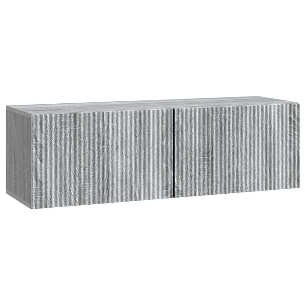 Väggmonterad TV-bänk Väggmonterad Grå sonoma-ek 98 x 31 x 30 cm