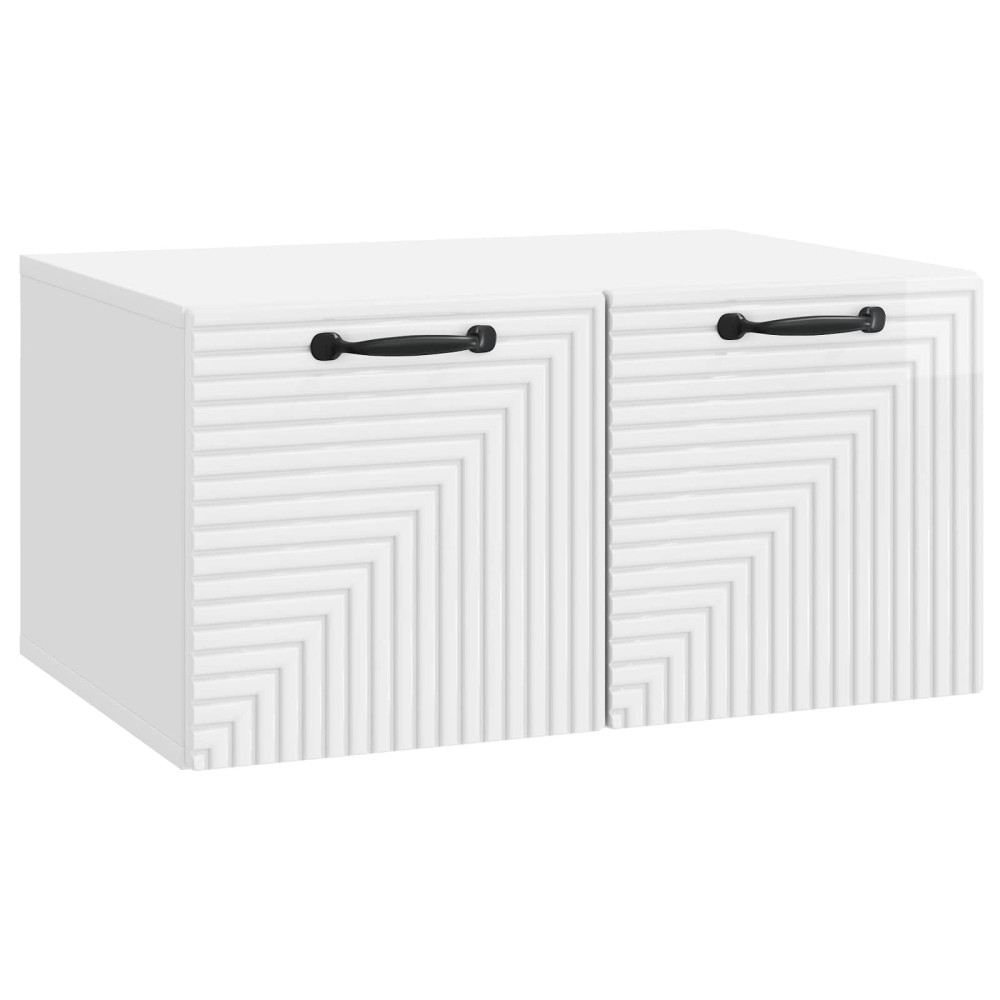 Väggmonterad TV-bänk Vit högglans 59,5 x 41 x 30 cm