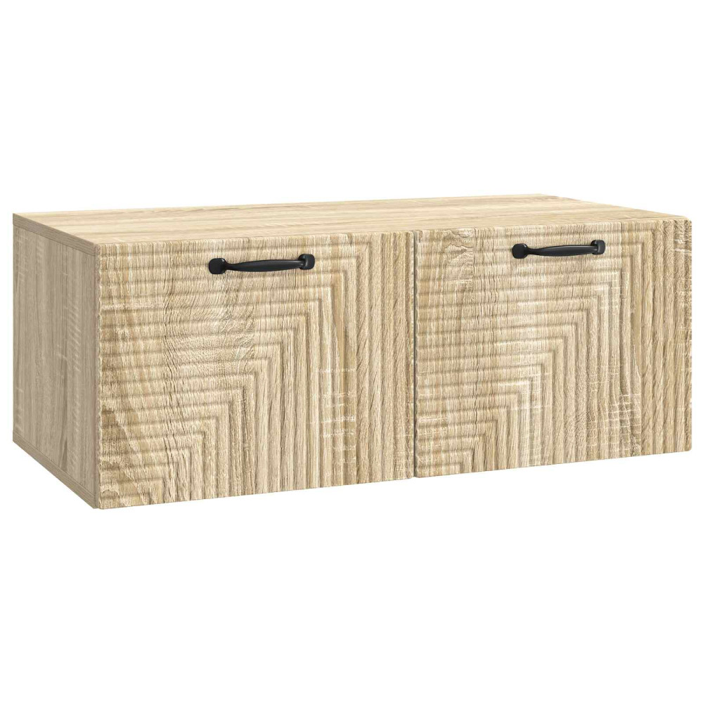 Väggmonterad TV-bänk Väggmonterad Sonoma-ek 78,5 x 41 x 30 cm