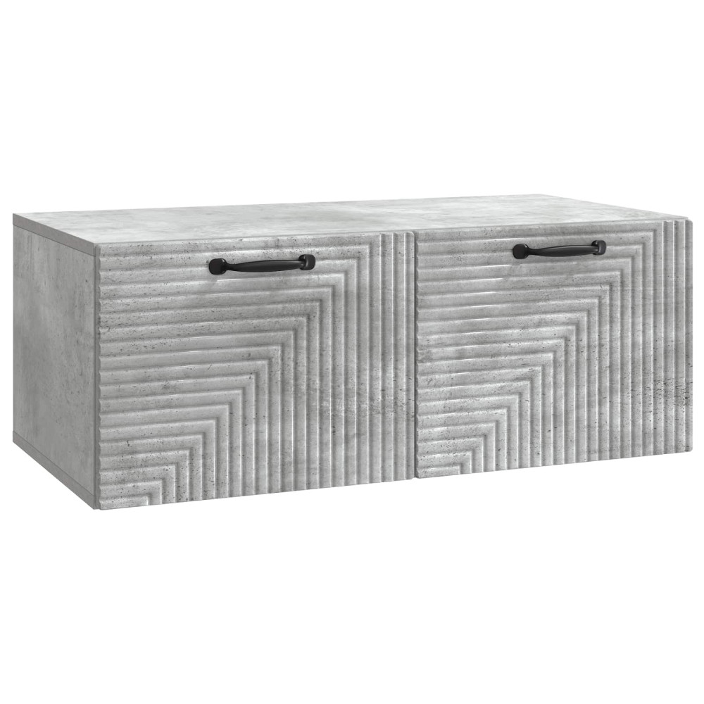 Väggmonterad TV-bänk Väggmonterad Betonggrå 78,5 x 41 x 30 cm