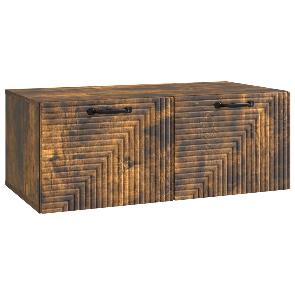 Väggmonterad TV-bänk Rökt ek 78,5 x 41 x 30 cm Konstruerat trä