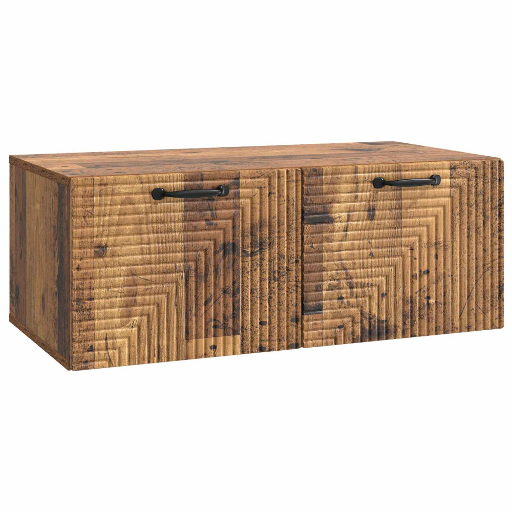 Väggmonterad TV-bänk Väggmonterad Gammalt trä 78,5 x 41 x 30 cm