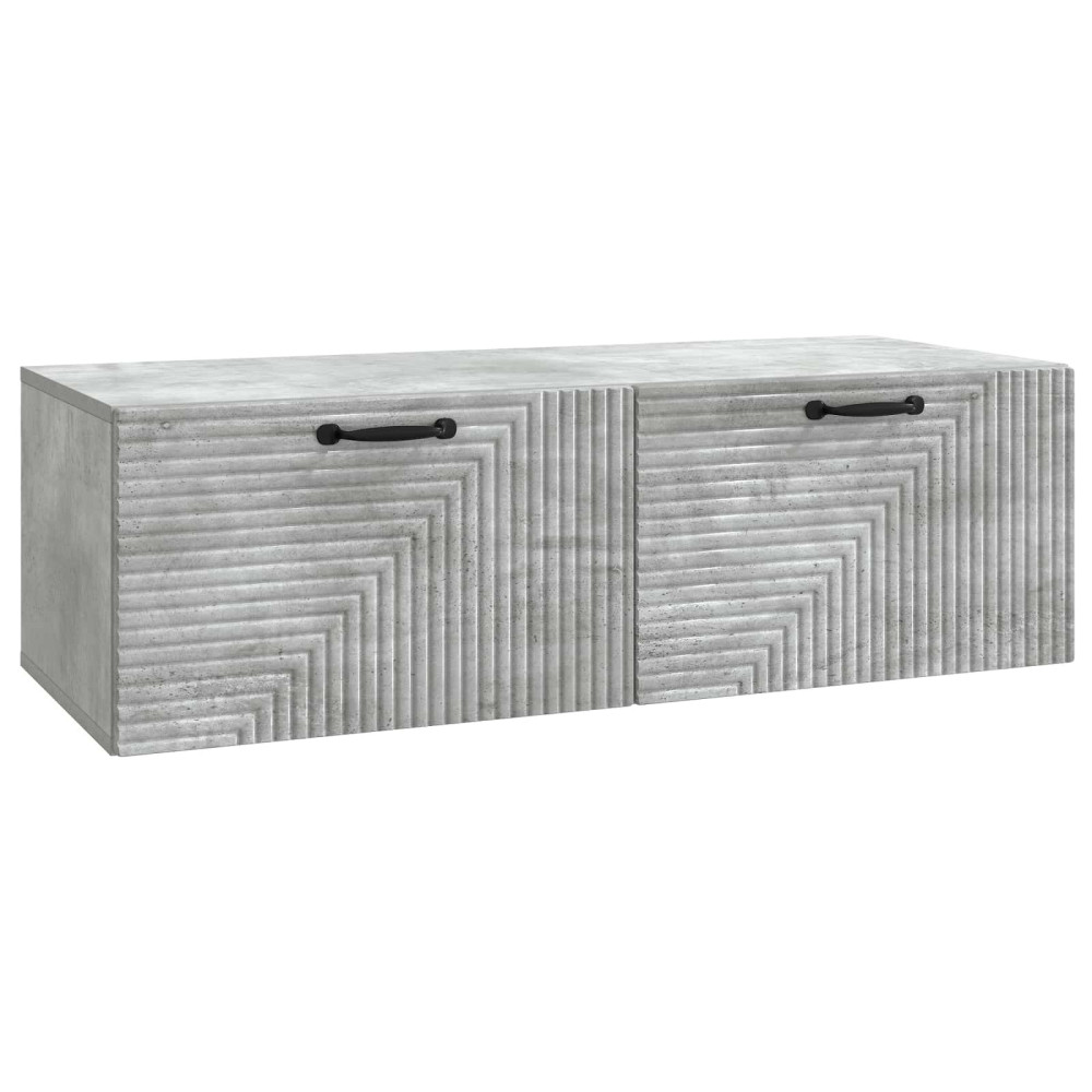 Väggmonterad TV-bänk Betonggrå 98 x 41 x 30 cm Konstruerat trä