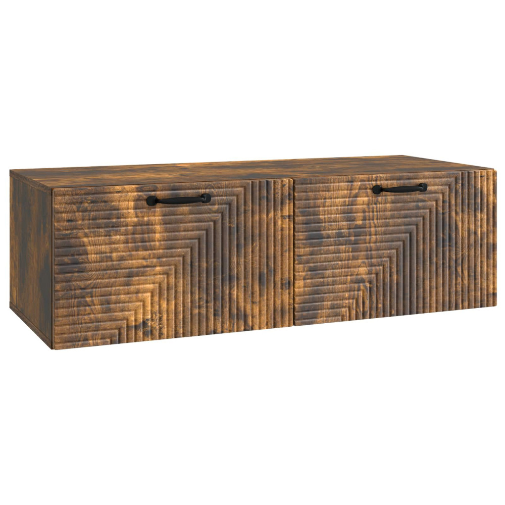 Väggmonterad TV-bänk Rökt ek 98 x 41 x 30 cm Konstruerat trä