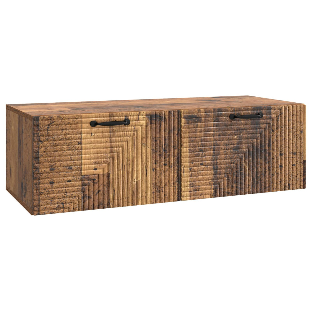 Väggmonterad TV-bänk Väggmonterad Gammalt trä 98 x 41 x 30 cm