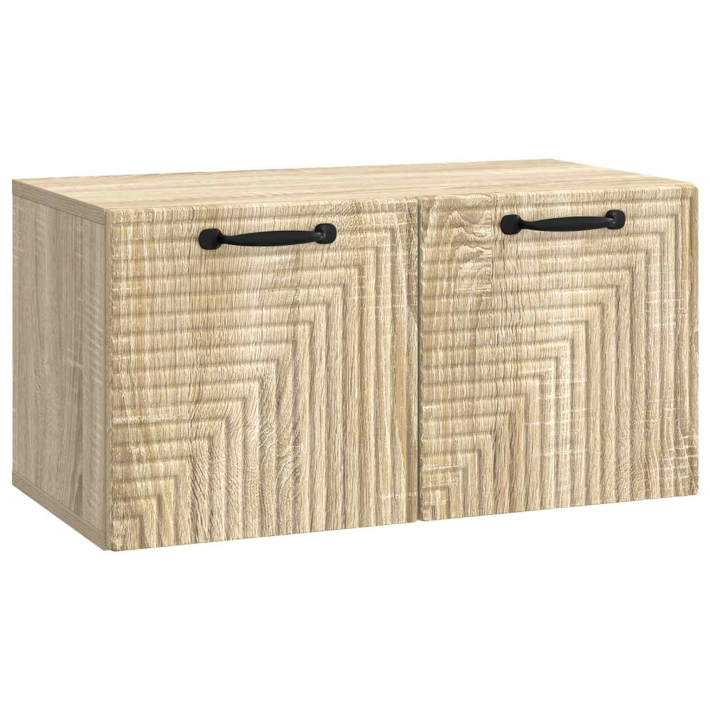 Väggmonterad TV-bänk Väggmonterad Sonoma-ek 59,5 x 31 x 30 cm