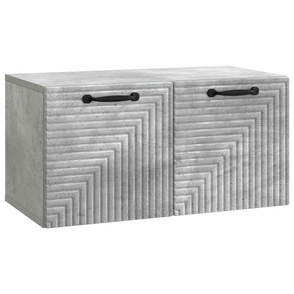 Väggmonterad TV-bänk Väggmonterad Betonggrå 59,5 x 31 x 30 cm