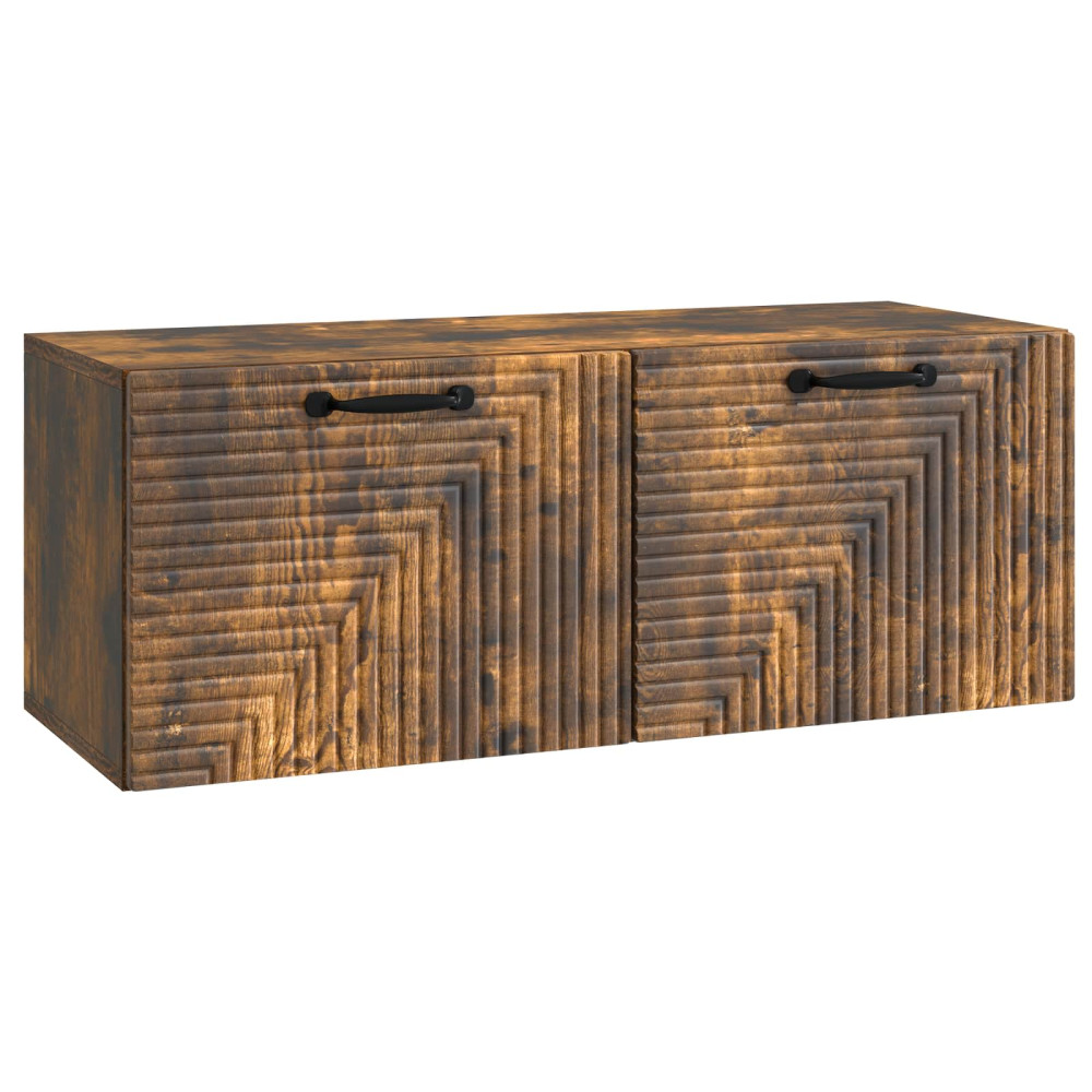 Väggmonterad TV-bänk Rökt ek 78,5 x 31 x 30 cm Konstruerat trä