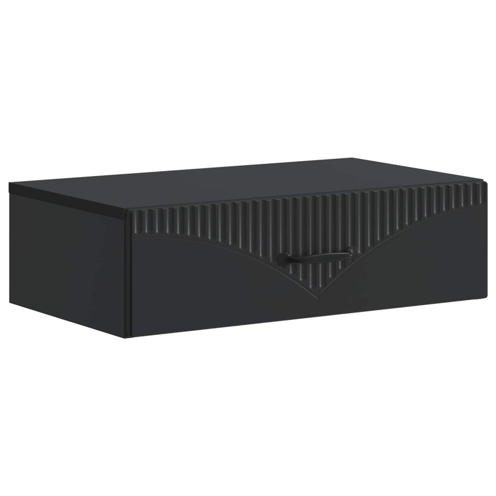 Väggmonterad sidobord Svart 59 x 34,5 x 17 cm Konstruerat trä