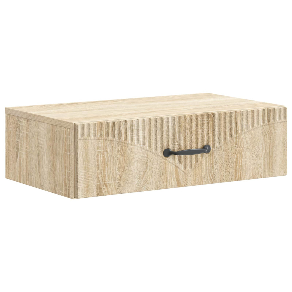 Väggmonterad sidobord Sonoma-ek 59 x 34,5 x 17 cm