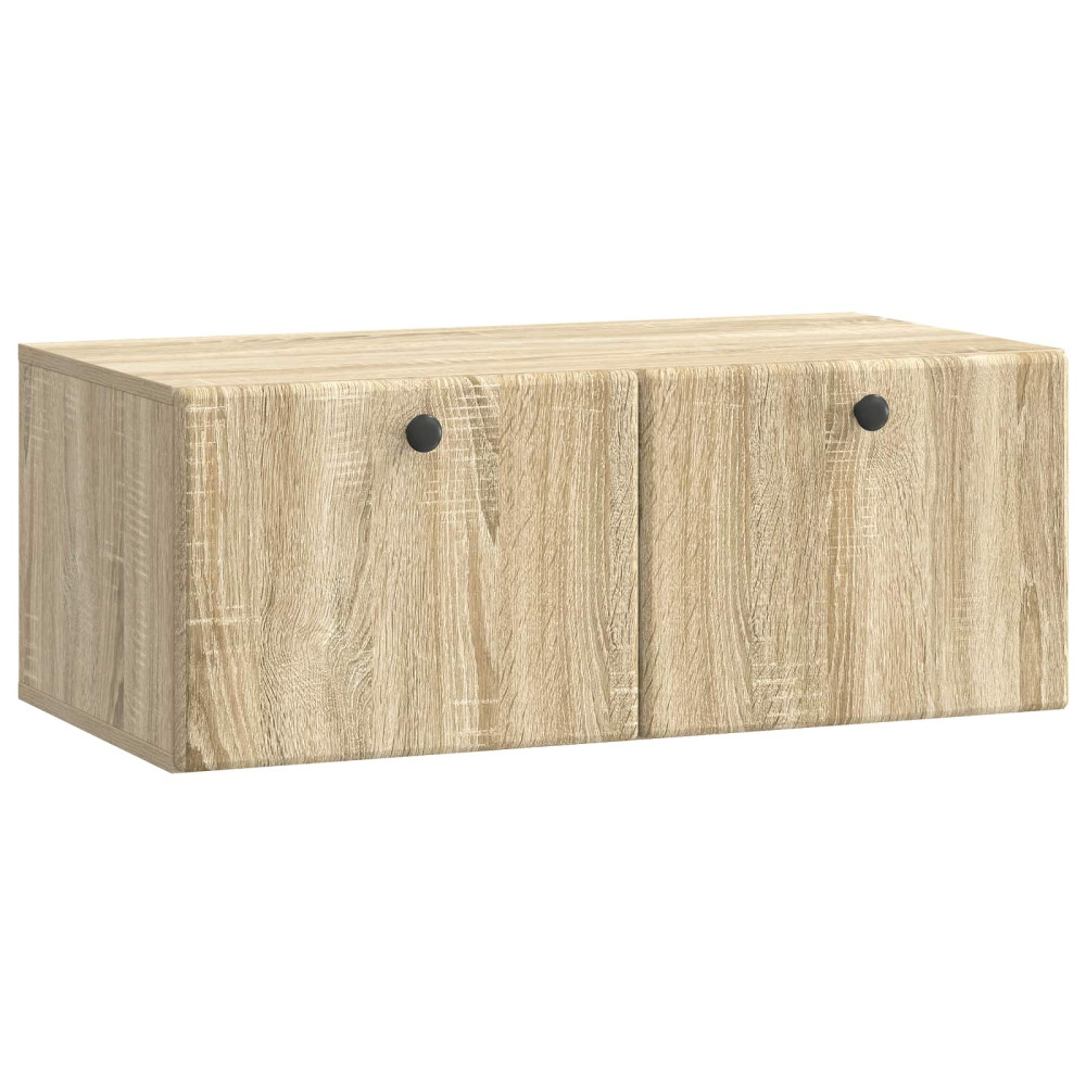 Väggmonterad TV-bänk Väggmonterad Sonoma-ek 78,5 x 41 x 30 cm