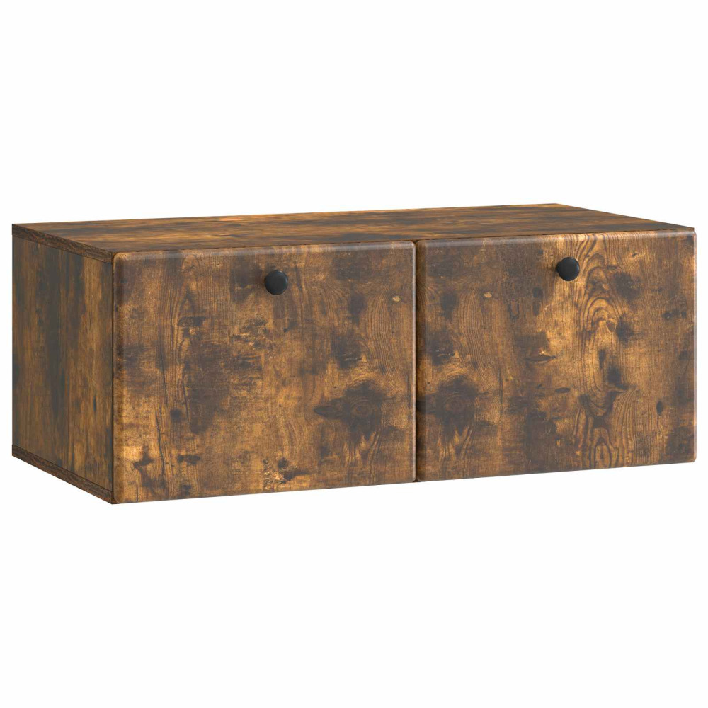 Väggmonterad TV-bänk Rökt ek 78,5 x 41 x 30 cm Konstruerat trä